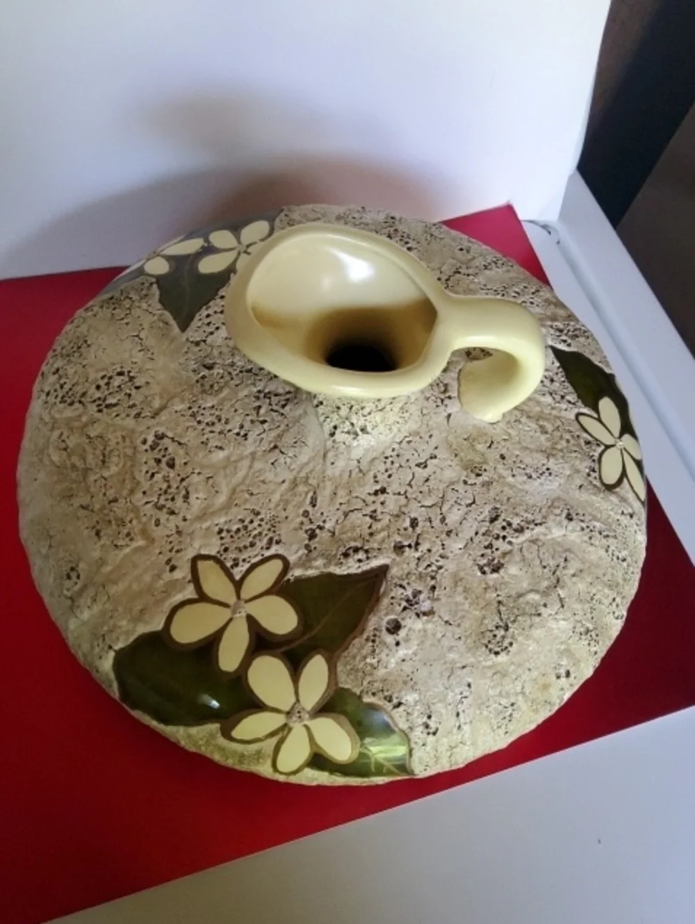 Mid-century Modern Sand Glaze Ewer Pottery